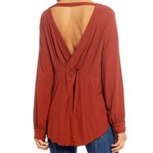 Free People Shimmy Shake Twist Back Top- NWT
